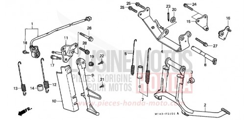 BEQUILLE (VFR750FL/FM/FN/FP) VFR750FN de 1992
